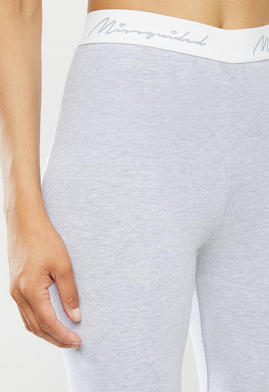 Missguided - Missguided script tape legging - grey