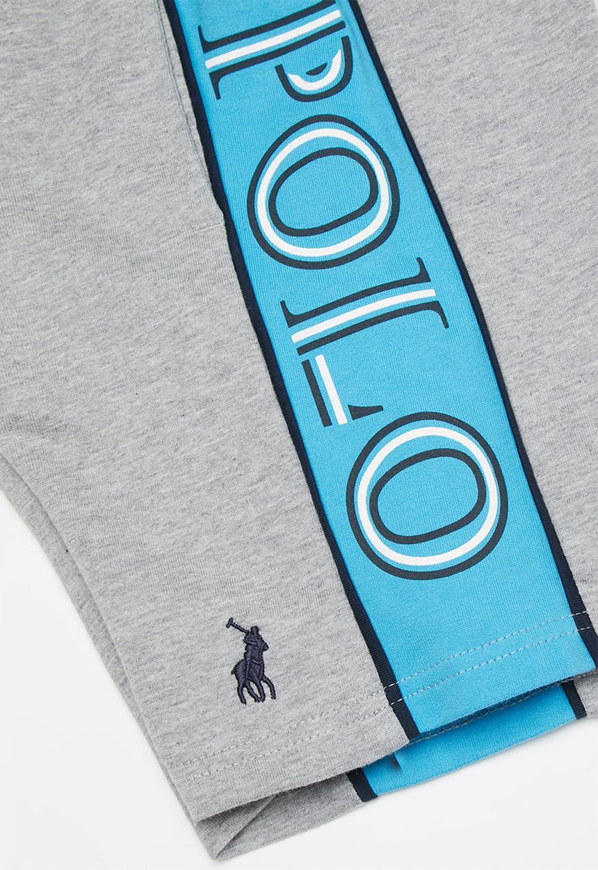POLO - Boys Greg cut & sew short - grey