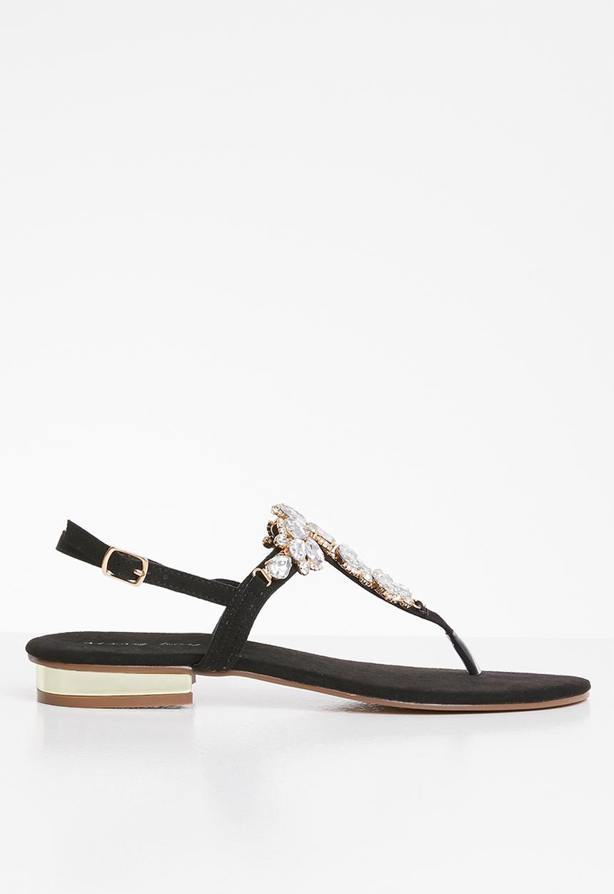 SISSY BOY - Crystal clear sandal - black