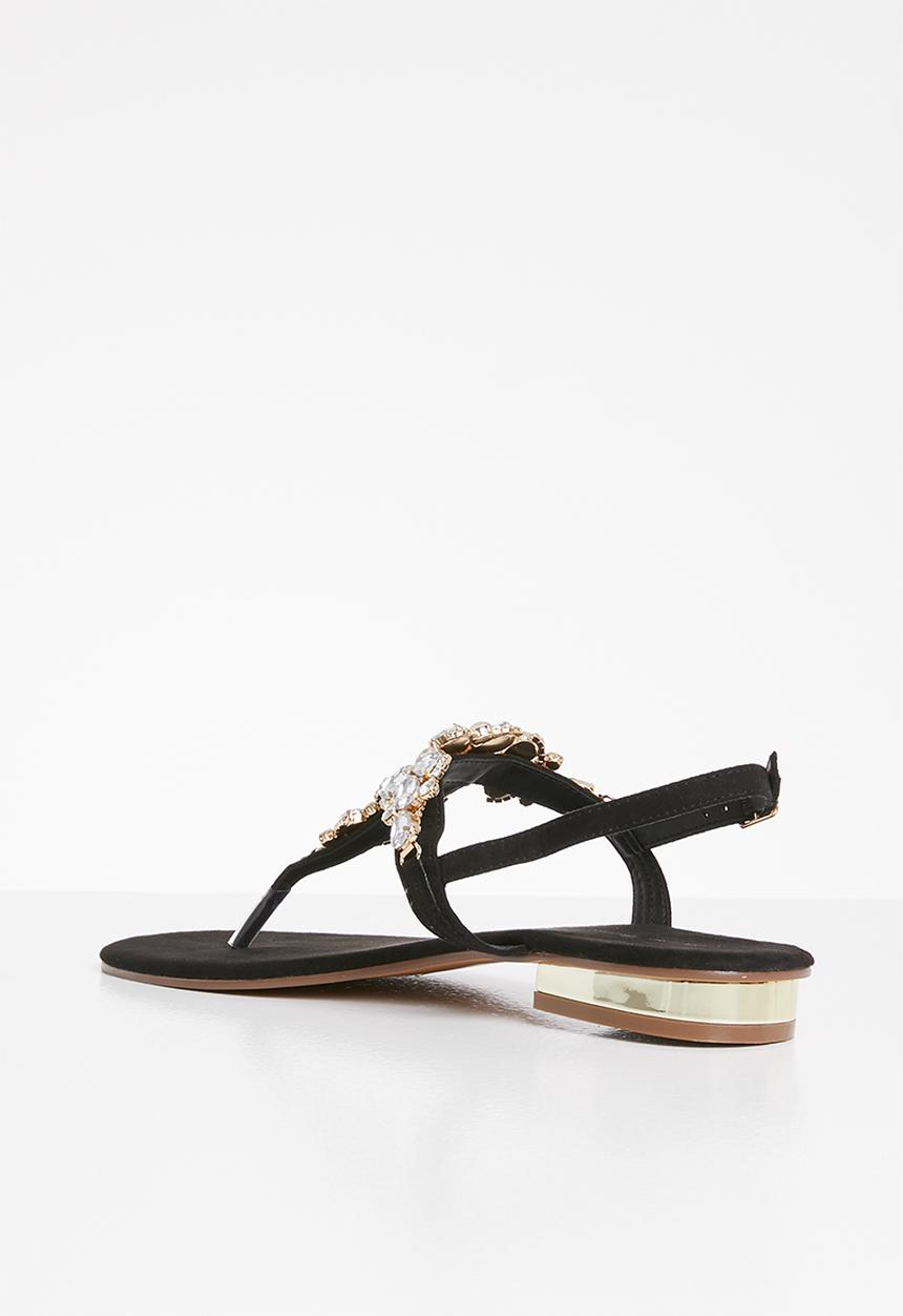 SISSY BOY - Crystal clear sandal - black