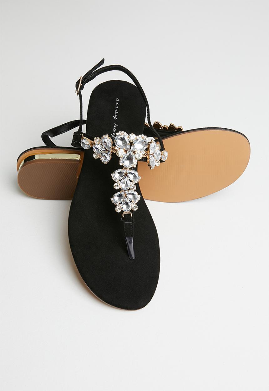 SISSY BOY - Crystal clear sandal - black