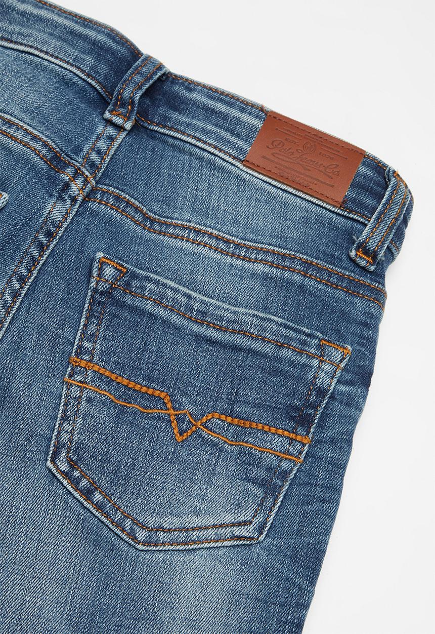 POLO - Boys kai distressed slim fit jean - stone wash