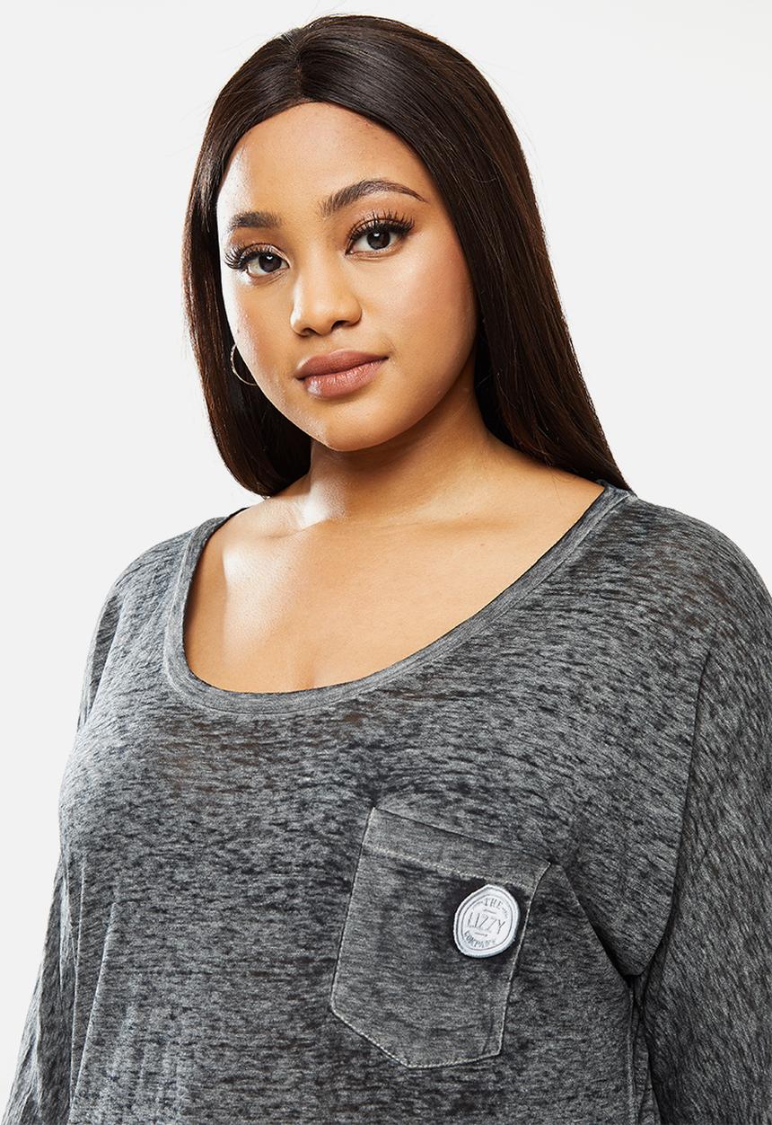 Lizzy - Plus ness long sleeve tee - black