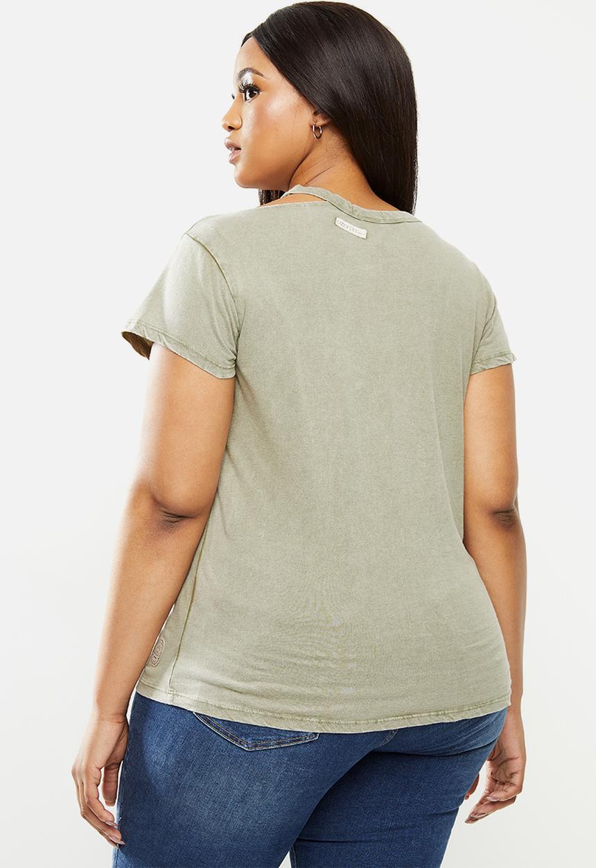 Lizzy - Plus sitara tee - lichen green