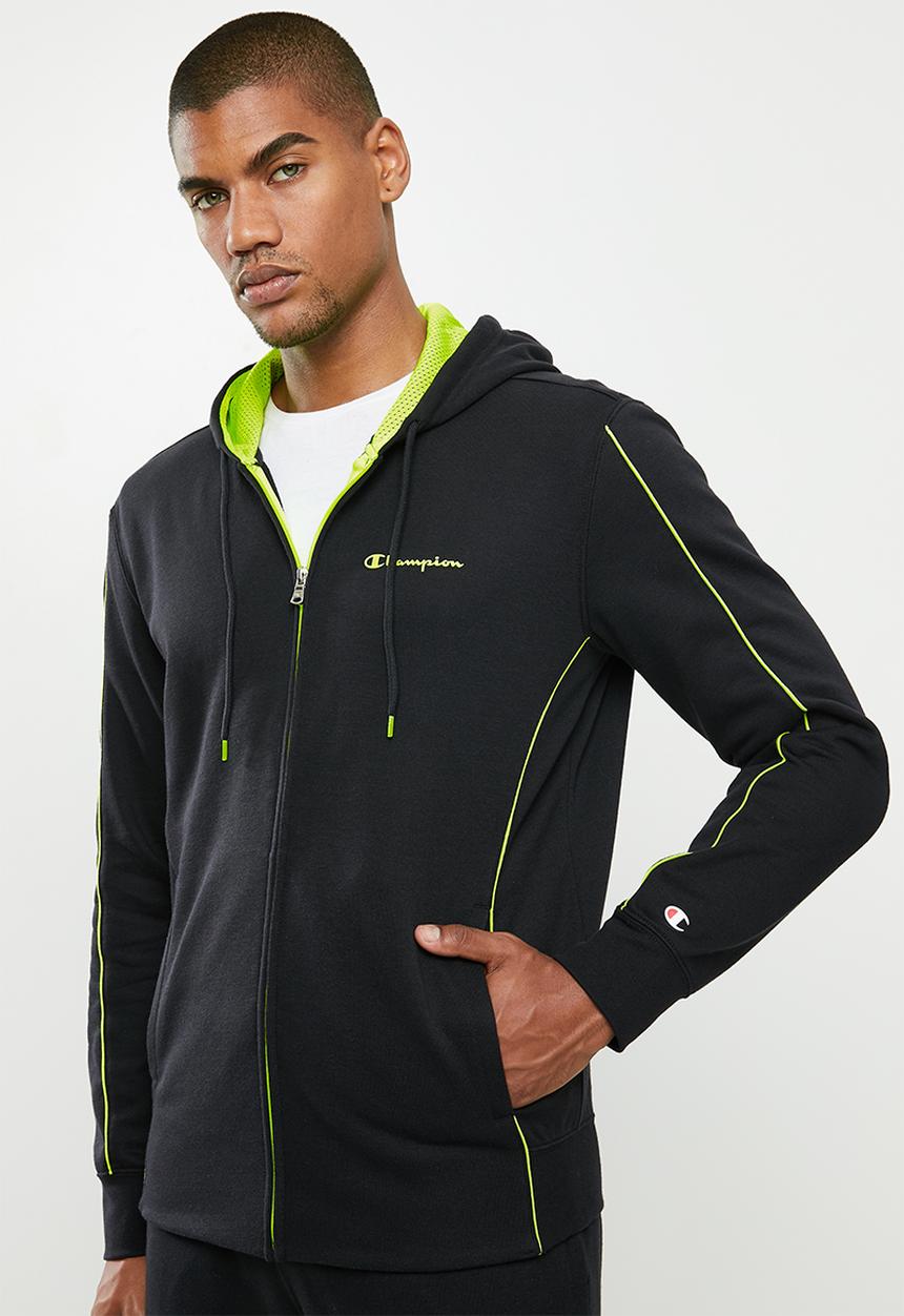 Champion - Hooded full zip track suit - black & yellow 