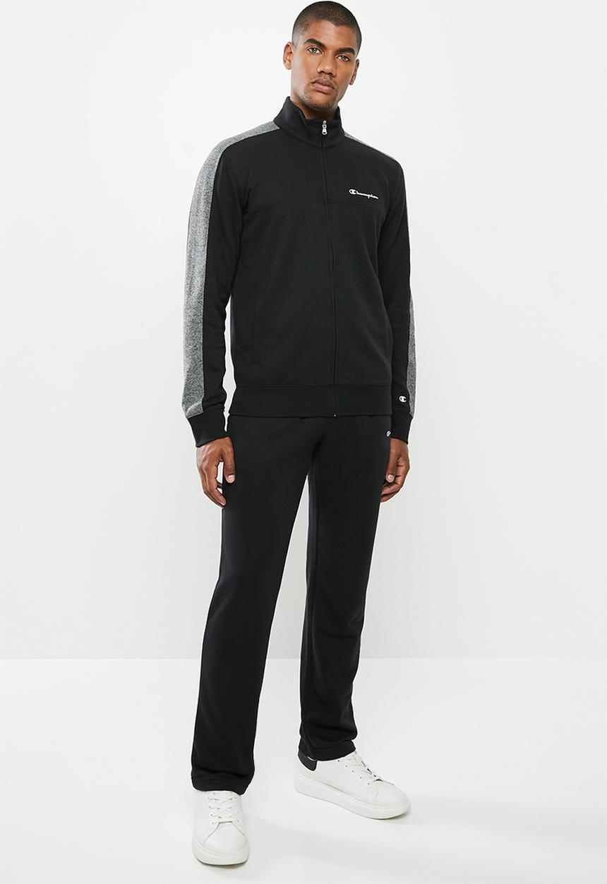 Champion - Full zip track suit - black & grey 