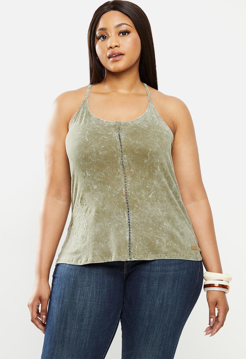 Lizzy - Plus amarah vest - lichen green