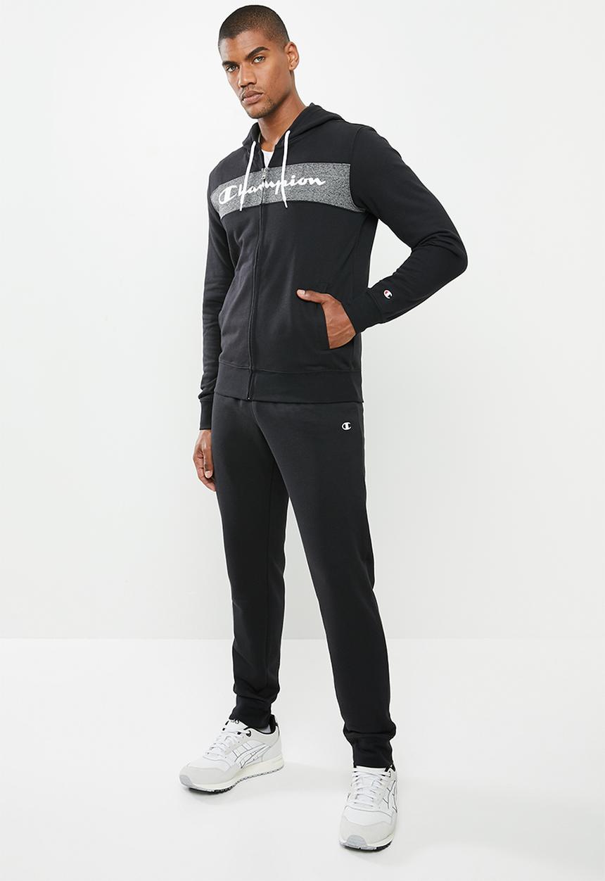 Champion - Hooded full zip suit - black