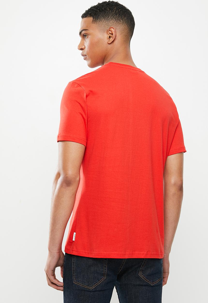 Ben Sherman - Lines and dots logo tee - red