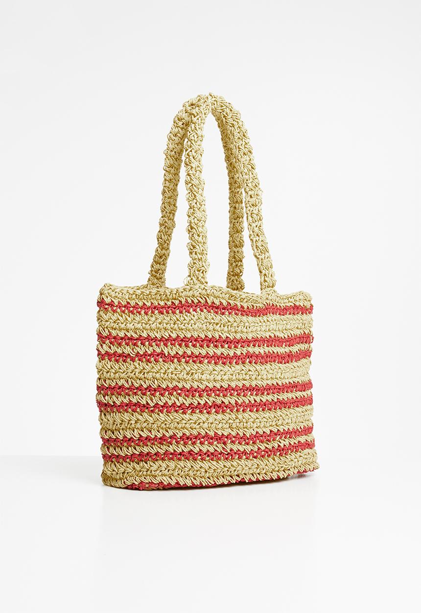 Superbalist - Straw shopper - natural & pink