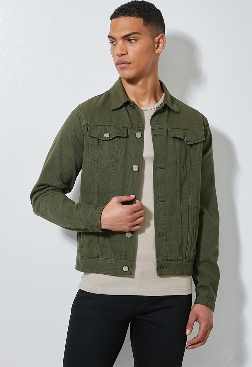 Superbalist - San fran denim trucker jacket - military green