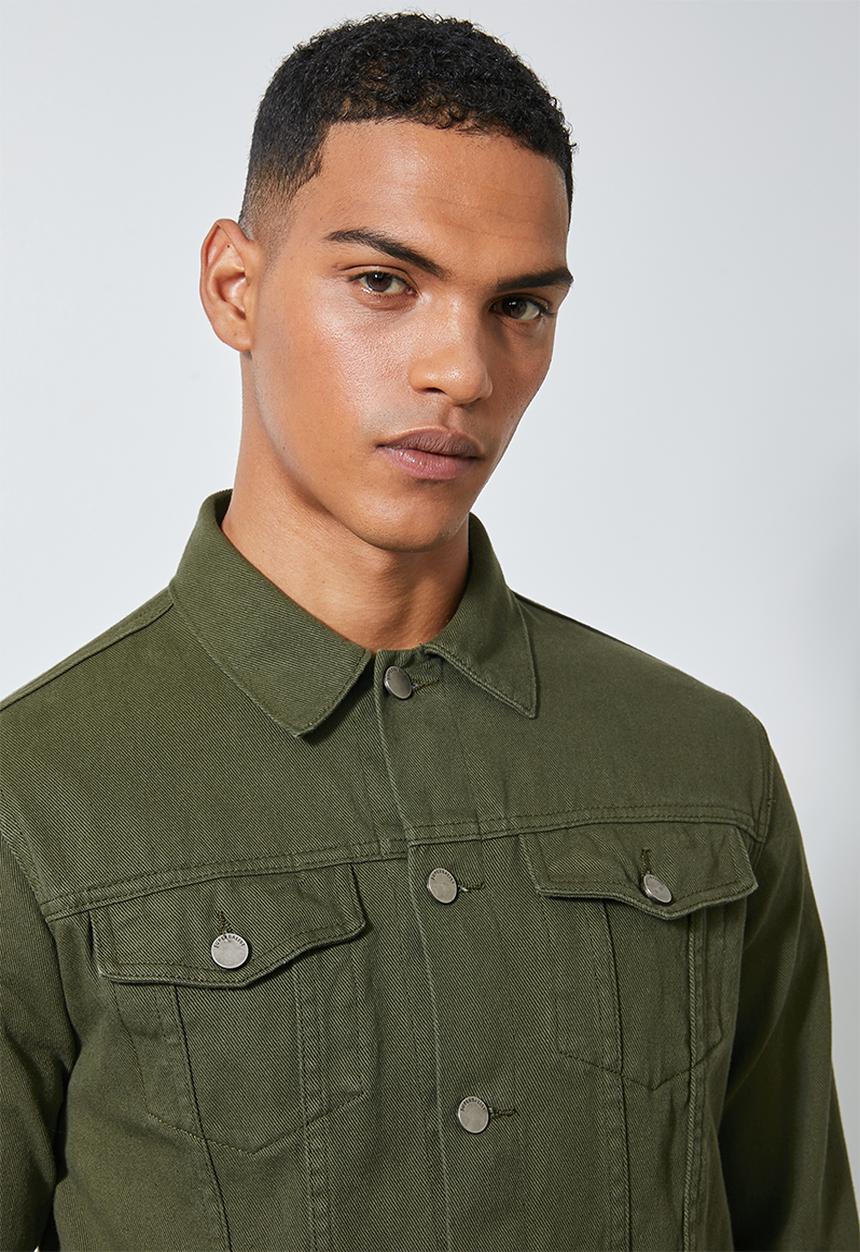 Superbalist - San fran denim trucker jacket - military green