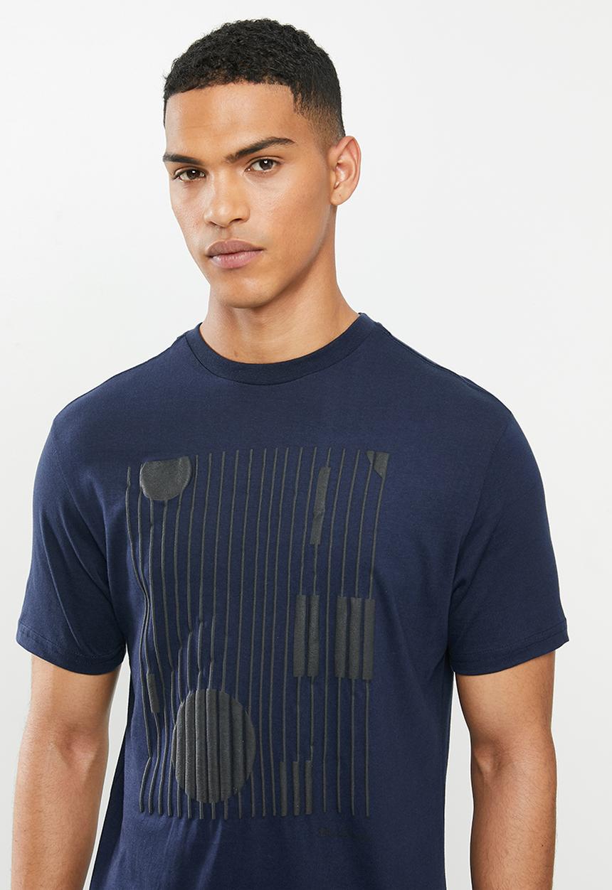 Ben Sherman - Lines and dots logo tee - navy