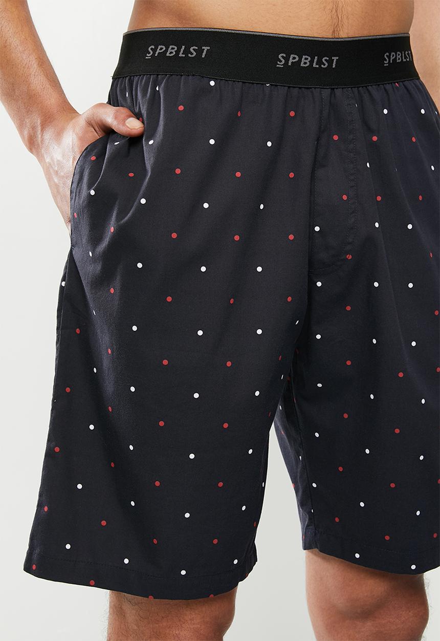 Superbalist - Scoop neck tee & woven shorts sleep set - multi