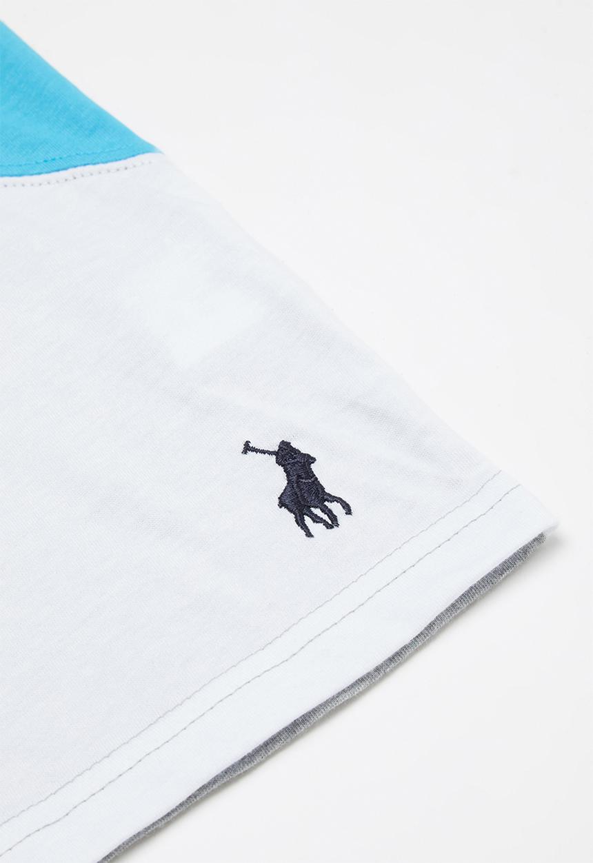 POLO - Boys mason cut & sew printed tee - grey