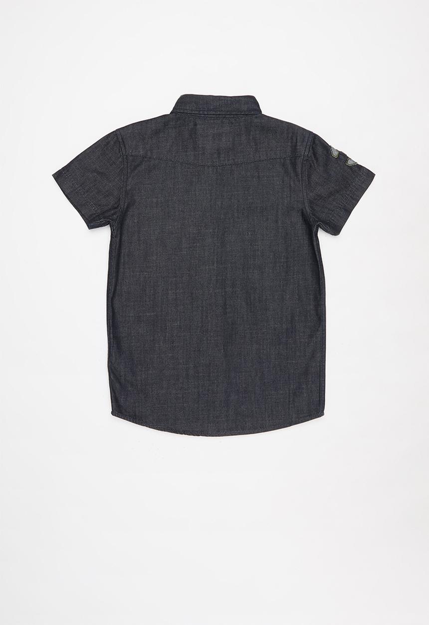 POLO - Boys riley numerical short sleeve shirt - medium wash