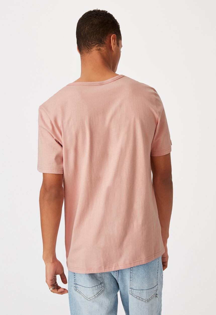 Cotton On - Essential henley T-shirt - dirty pink