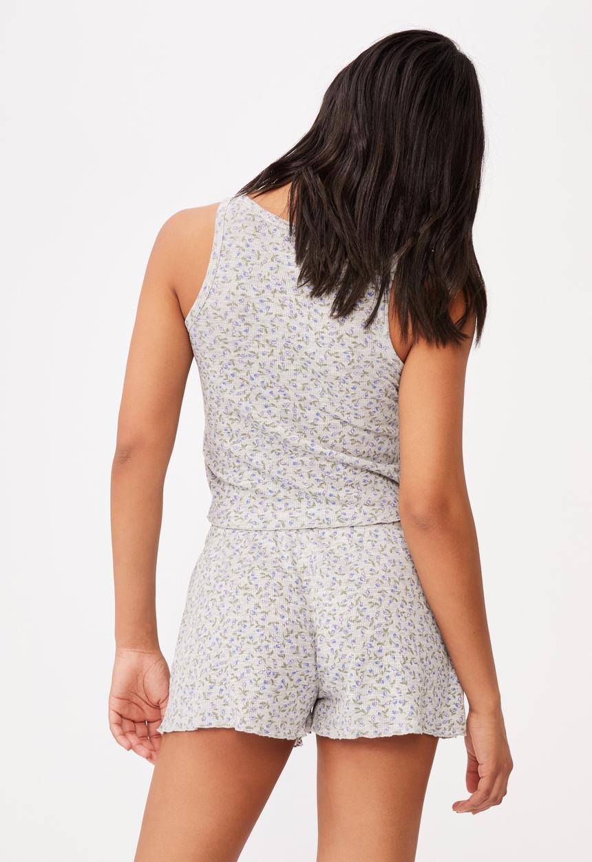 Cotton On - Waffle bed time short - grey