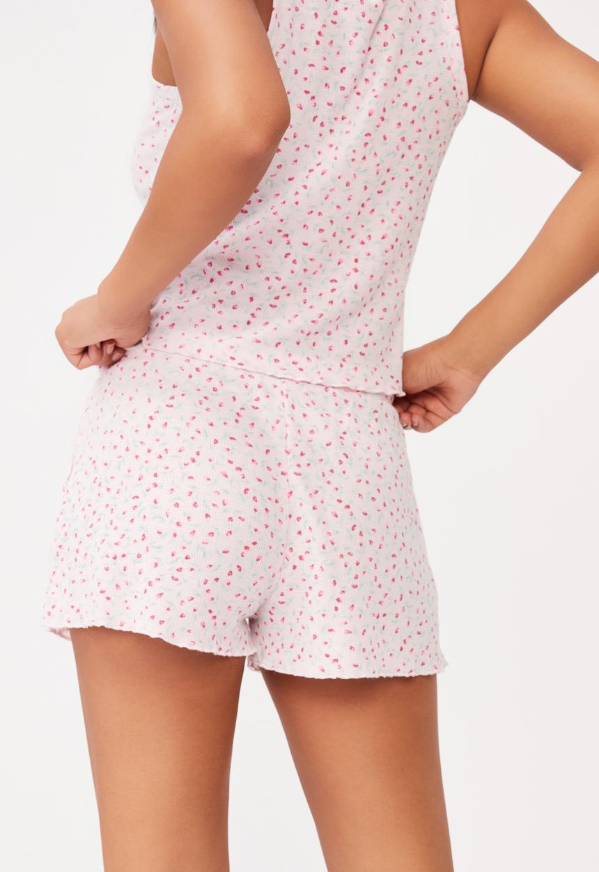 Cotton On - Waffle bed time short - peach