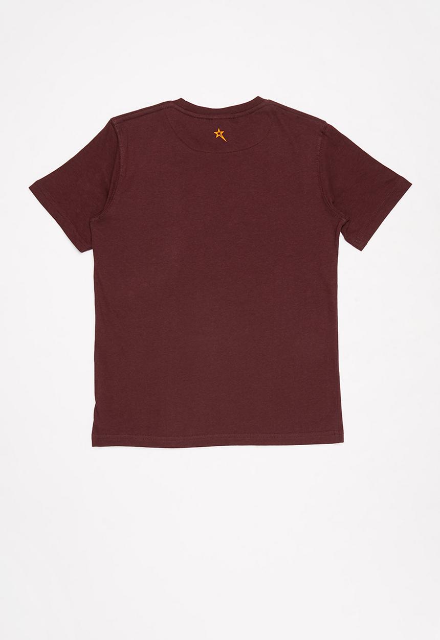 SOVIET - Boys short sleeve logo tee - burgundy