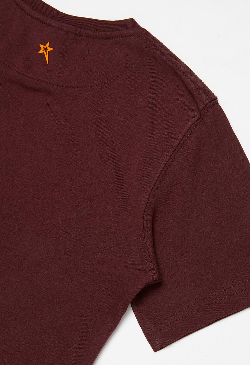SOVIET - Boys short sleeve logo tee - burgundy