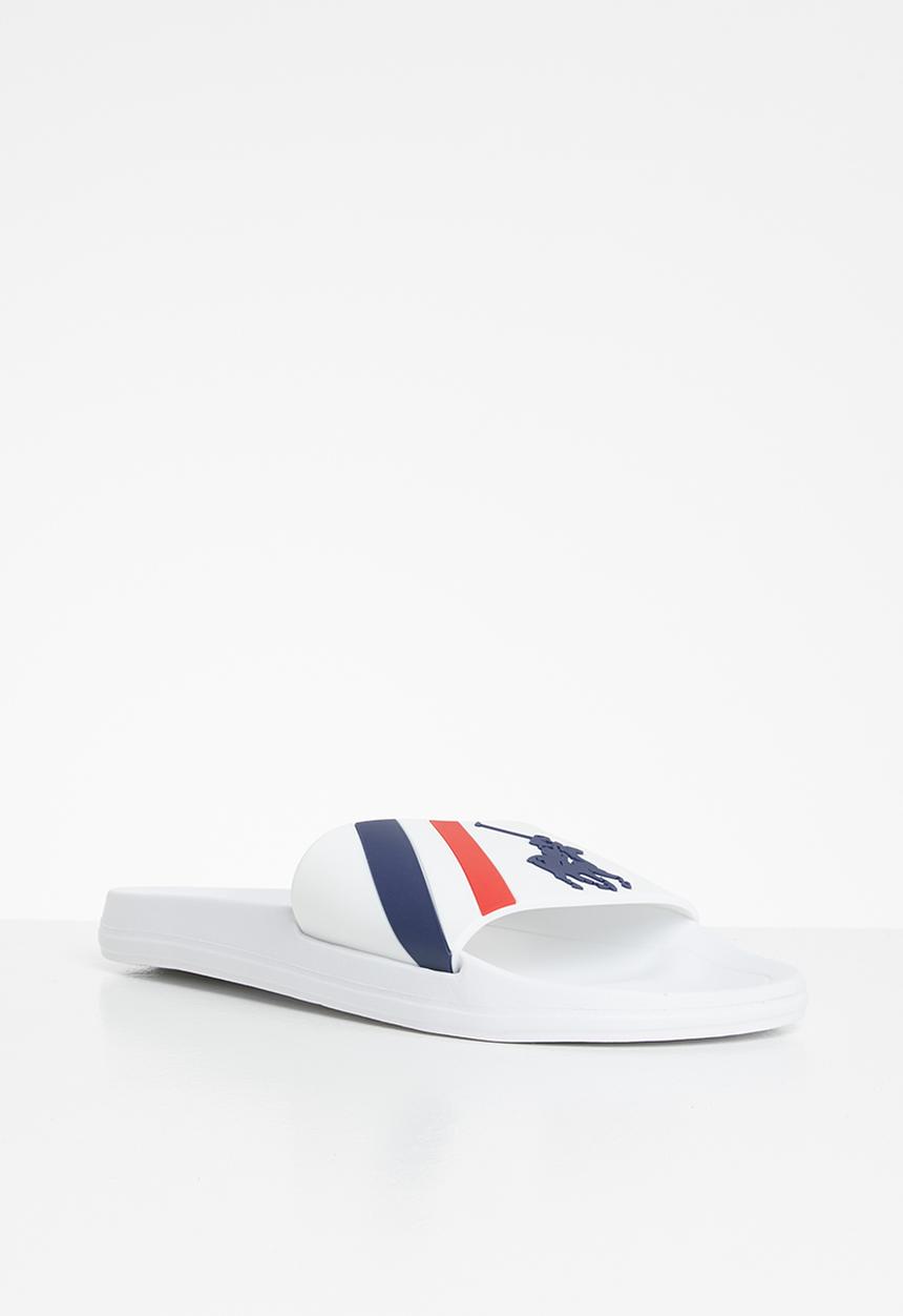 POLO - Carl logo pool sandal - white
