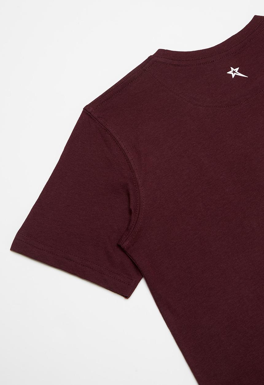 SOVIET - Boys short sleeve  logo tee - burgundy