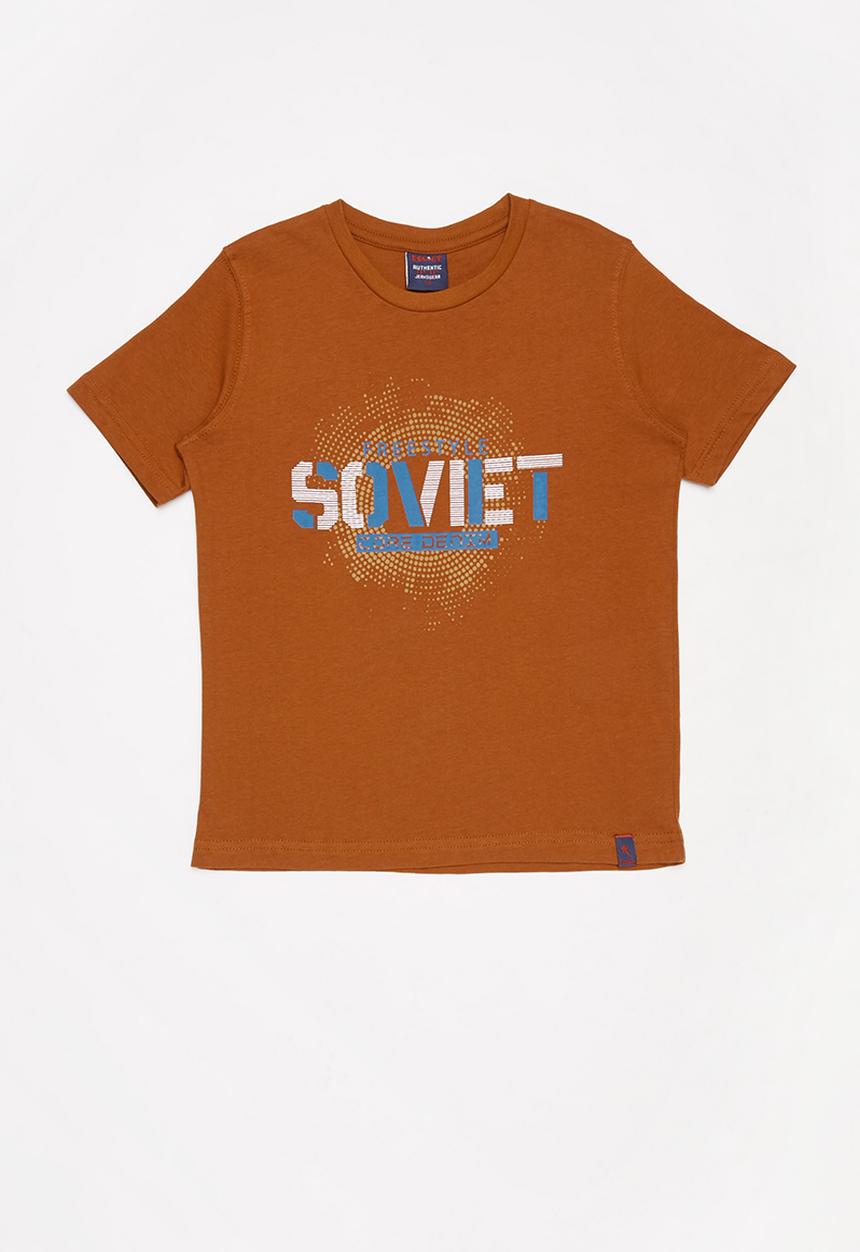 SOVIET - Boys short sleeve logo tee - orange 