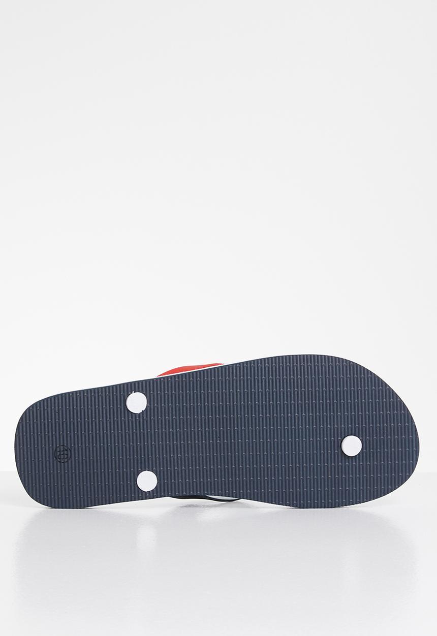 POLO - Gary striped flip flop - white