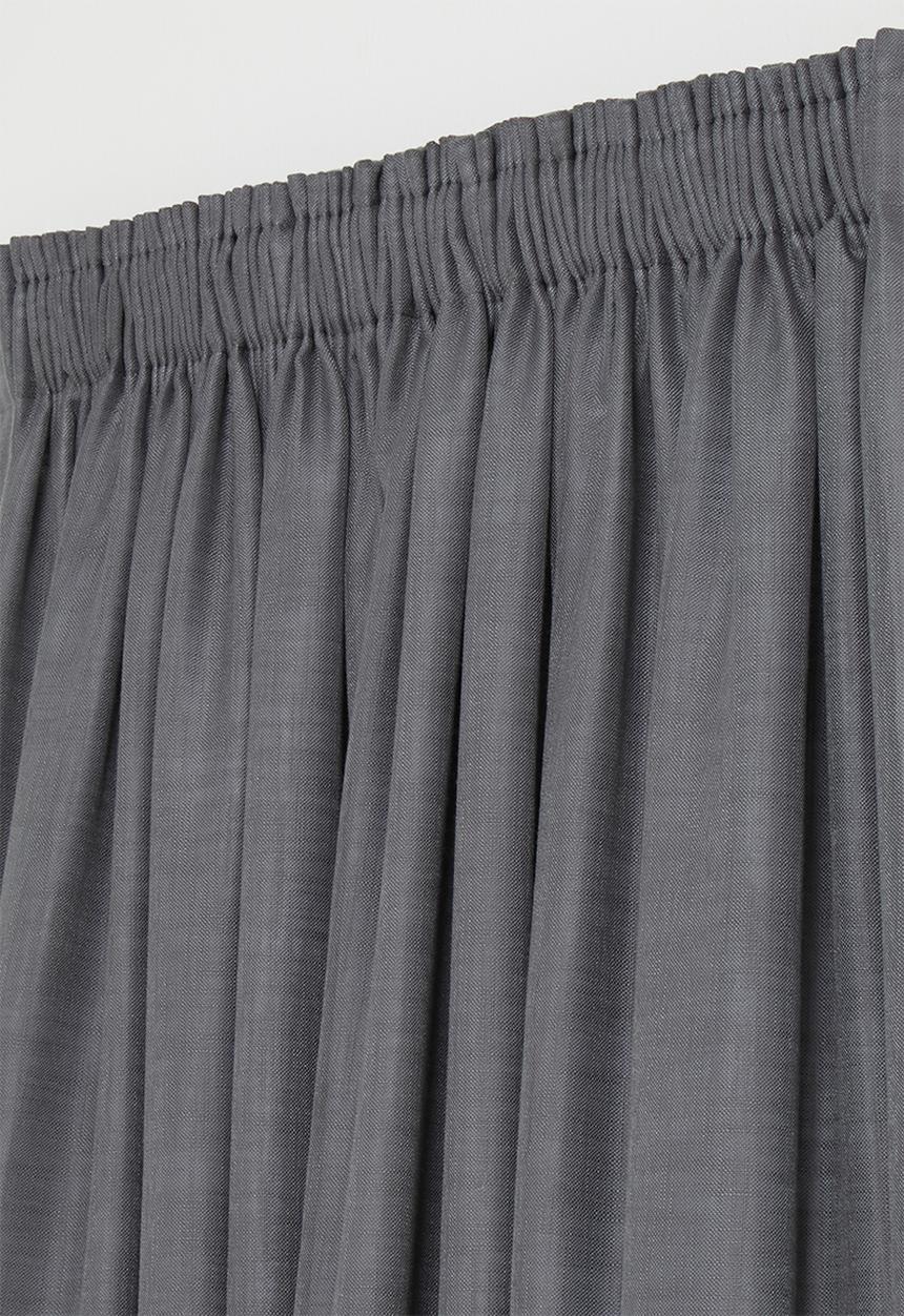 Sixth Floor - Slub lined taped curtain - charcoal