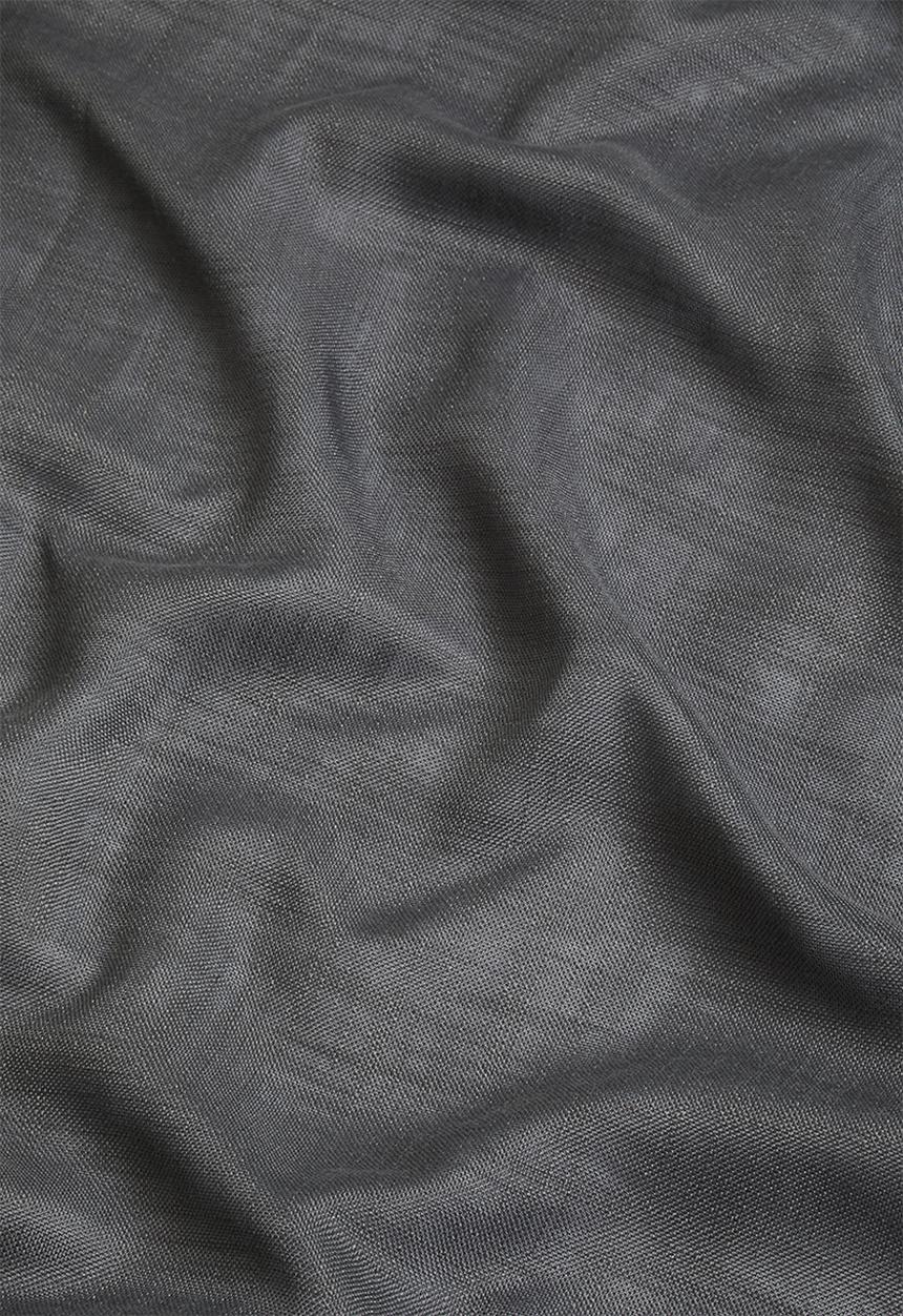 Sixth Floor - Slub lined taped curtain - charcoal
