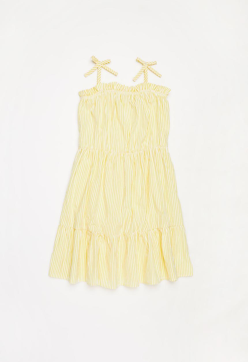 Superbalist Kids - A-line summer dress - yellow & white 