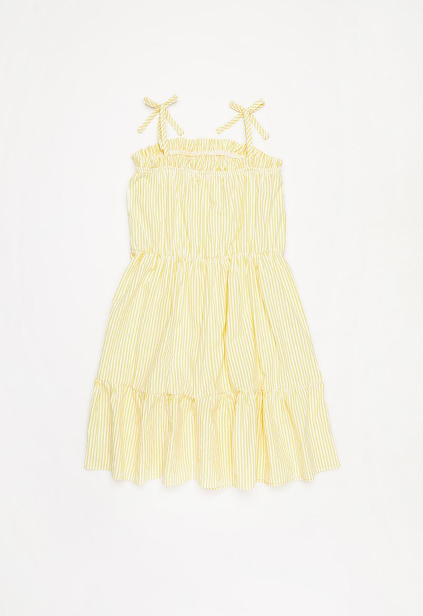 Superbalist Kids - A-line summer dress - yellow & white 