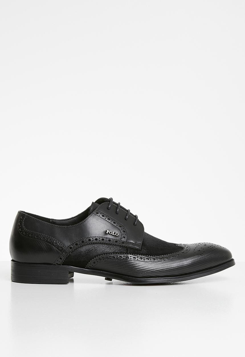 POLO - Paulo fashion wing cap lace up - black