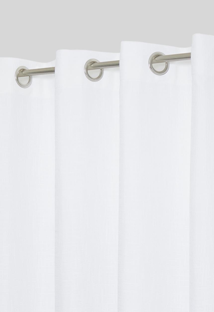 Sixth Floor - Slub lined eyelet curtain - white