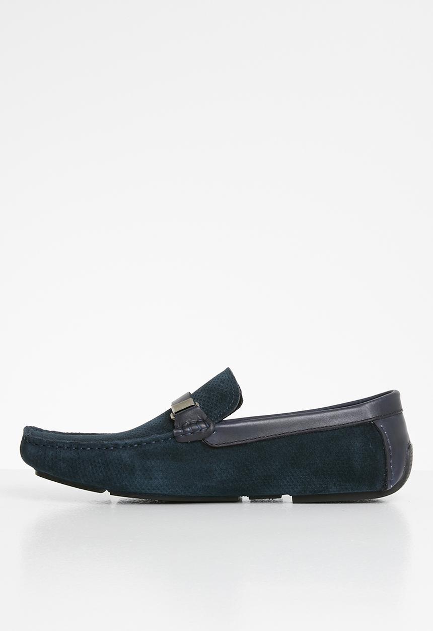 POLO - Kenneth strap suede driver - navy