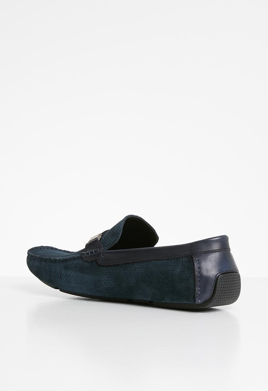 POLO - Kenneth strap suede driver - navy