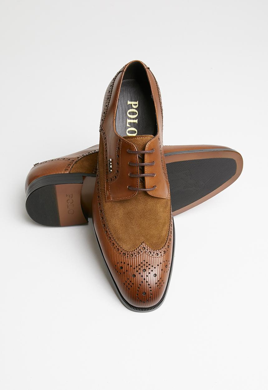 POLO - Paulo fashion wing-cap lace up - tan