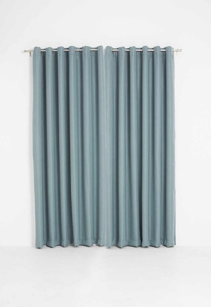 Sixth Floor - Metro self-lined eyelet curtain 2 pack - duck egg