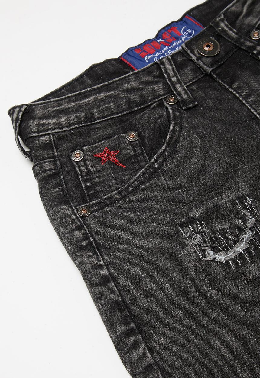 SOVIET - Boys denim short - grey