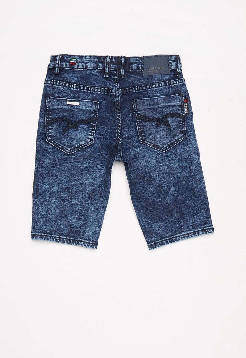 SOVIET - Boys denim short - blue