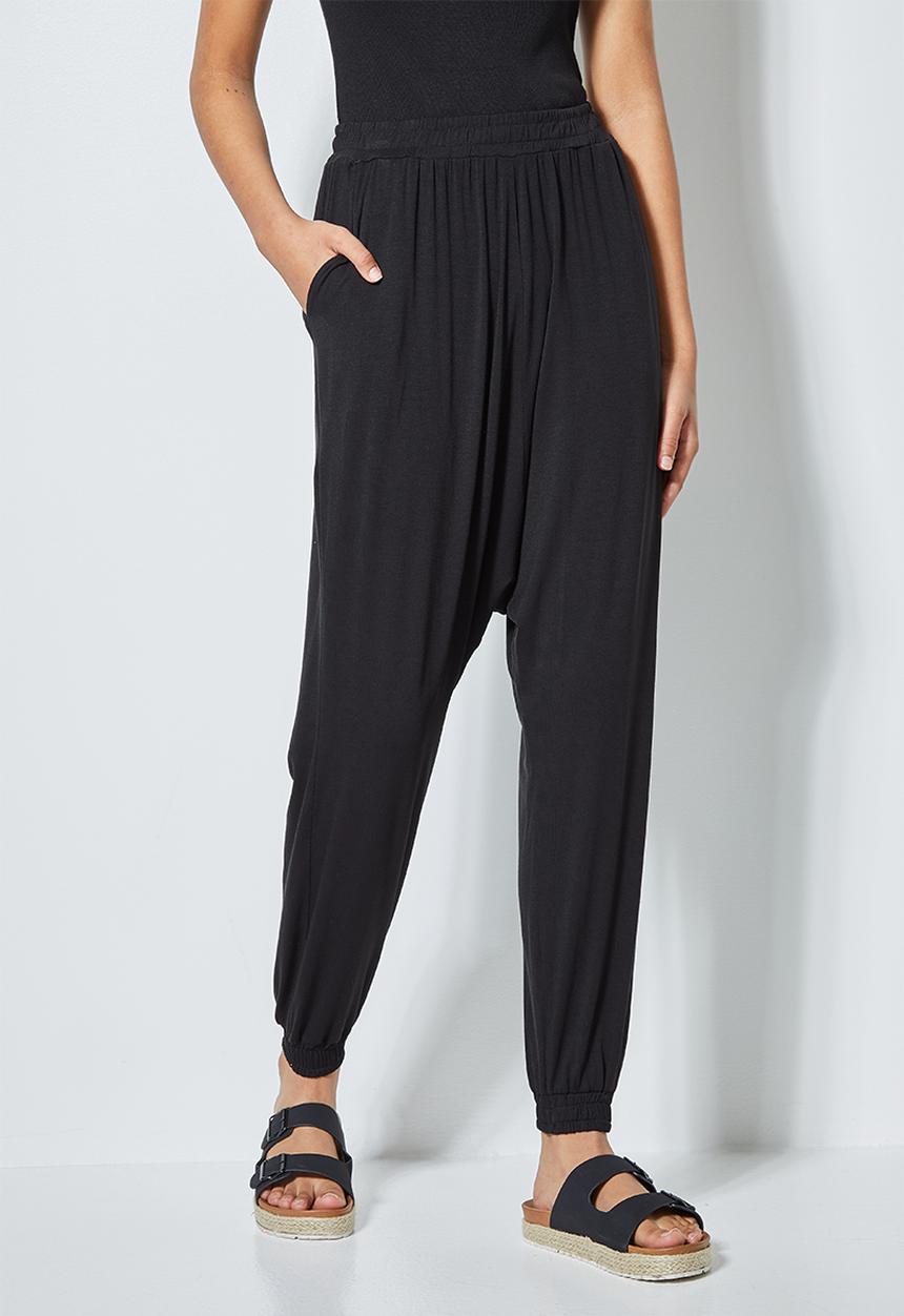 Superbalist - Knit drop crotch jogger - black