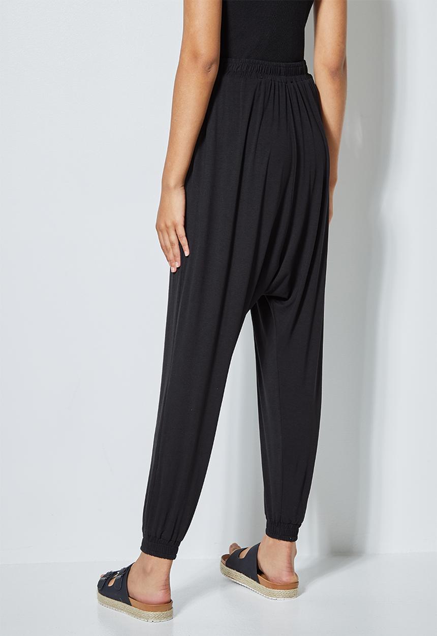 Superbalist - Knit drop crotch jogger - black