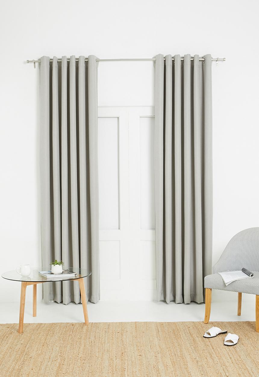 Sixth Floor - Metro self-lined eyelet curtain 2 pack - neutral