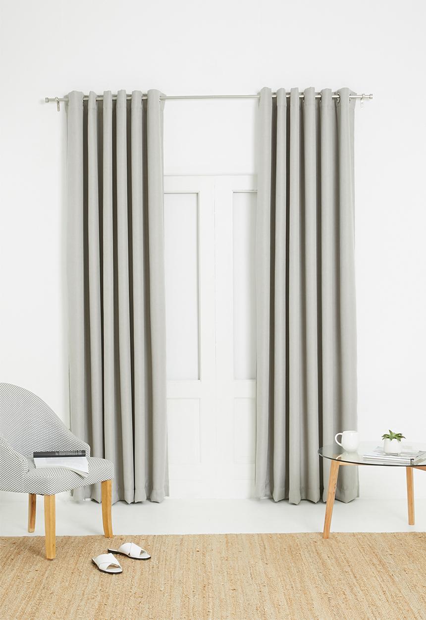 Sixth Floor - Metro self-lined eyelet curtain - natural
