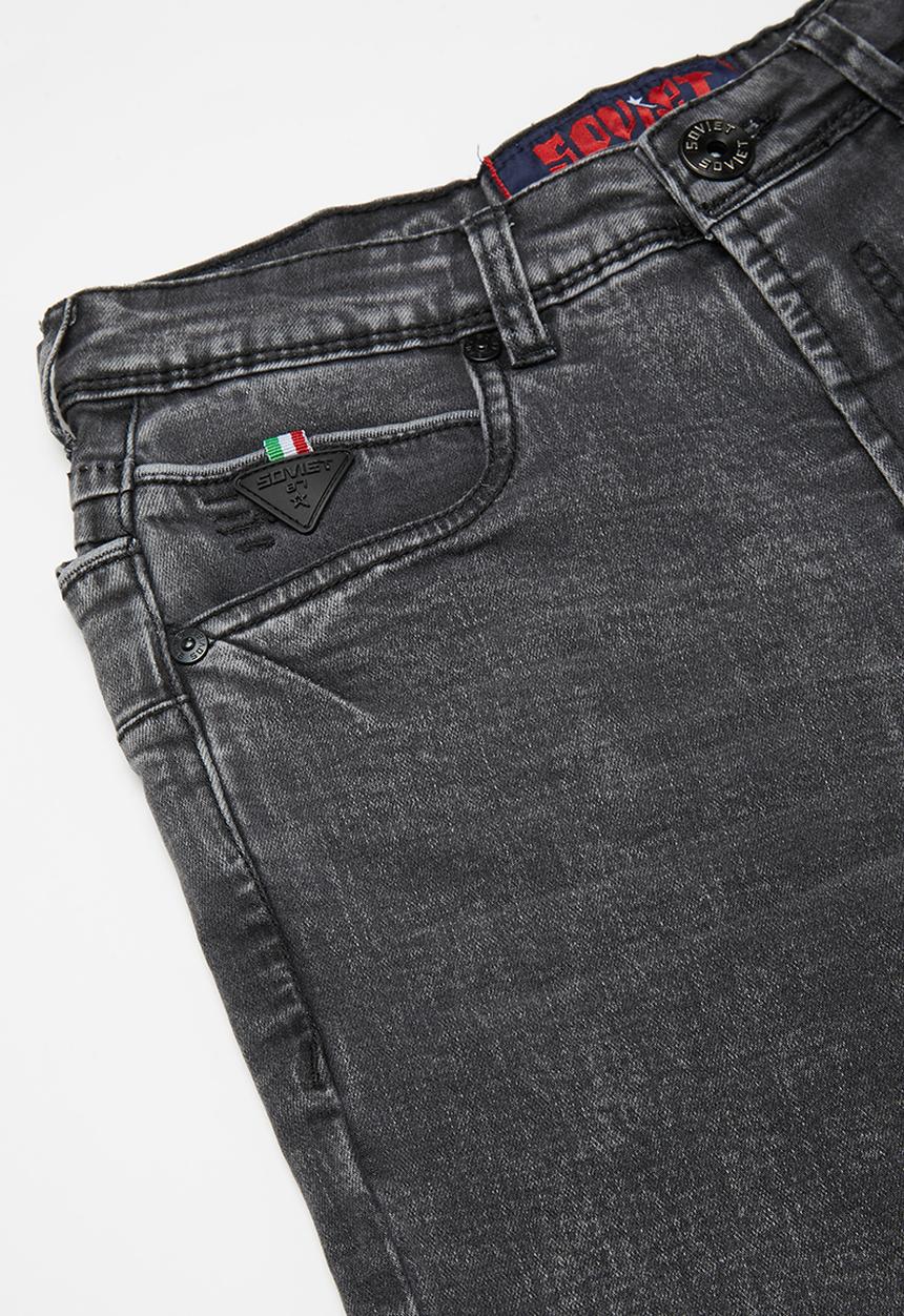 SOVIET - Boys skinny denim - charcoal
