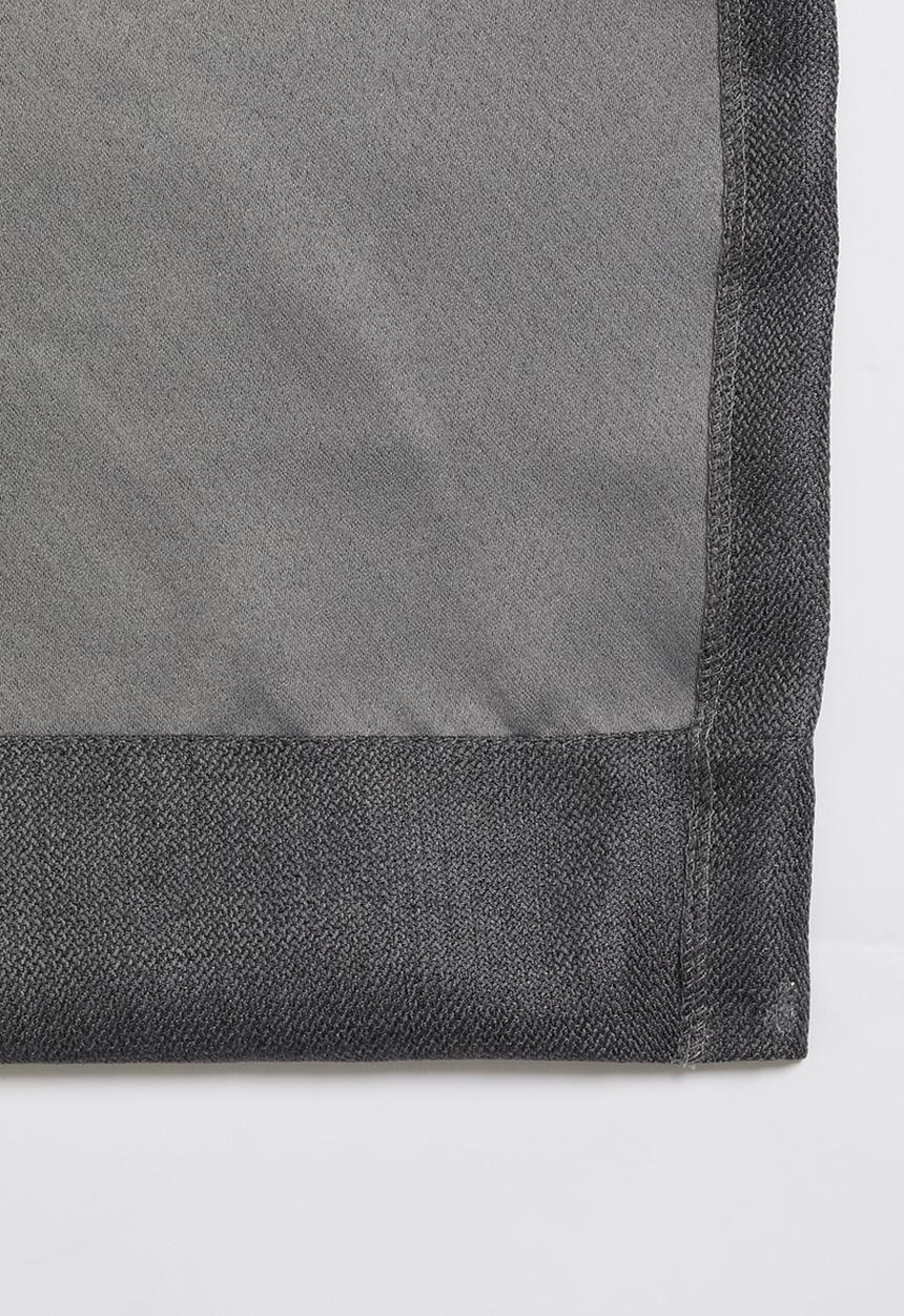 Sixth Floor - Metro self-lined taped curtain - charcoal grey