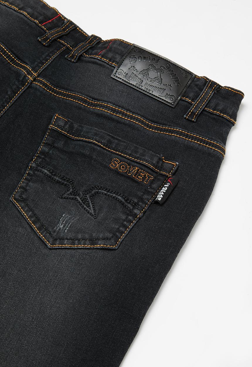SOVIET - Boys skinny denim - black