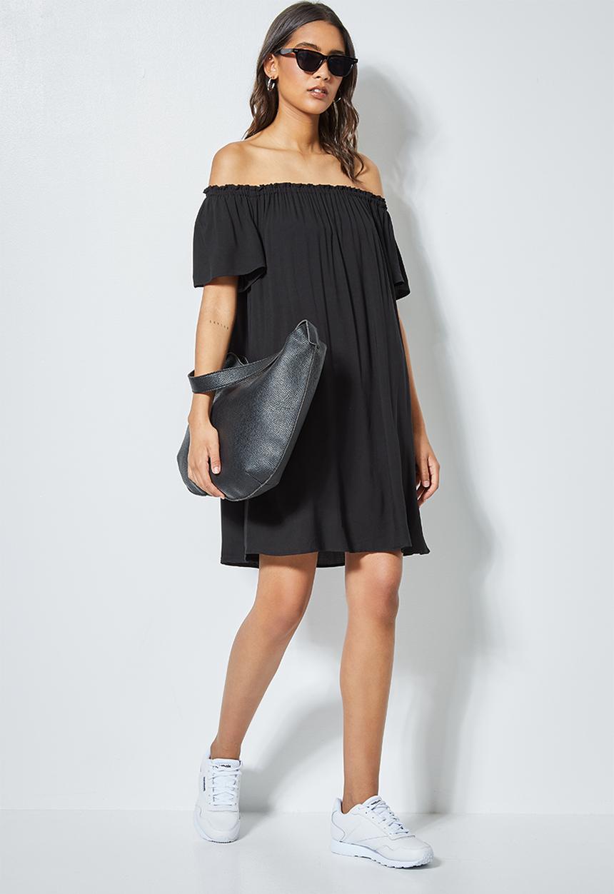 Superbalist - Mini off the shoulder dress - black