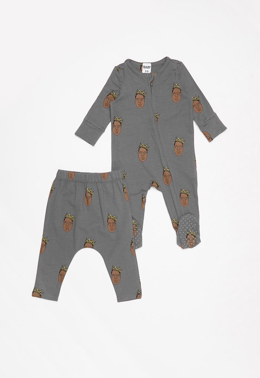Cotton On - Bundle romper and legging - grey